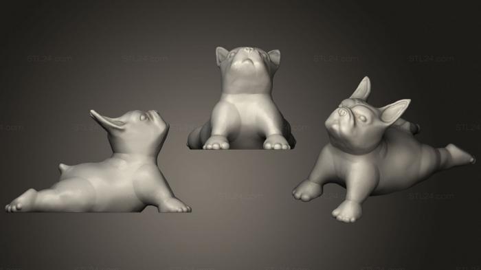 Статуэтки животных (Щенок, STKJ_1945) 3D модель для ЧПУ станка
